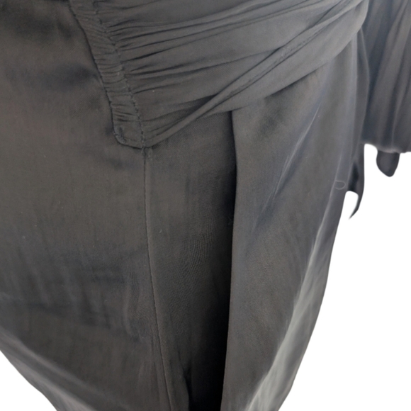 Steve Madden TORI Black Satin Romper Button Front NWT 0/XS - Picture 10 of 12